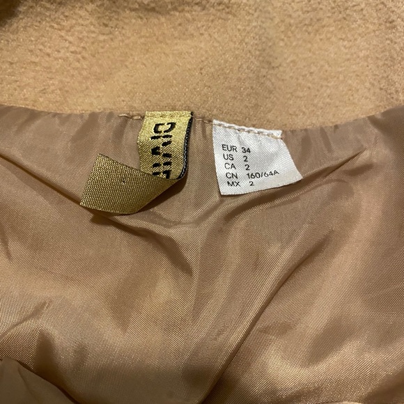 Tan Wool H&M Divided Skirt with Pockets - Picture 3 of 3